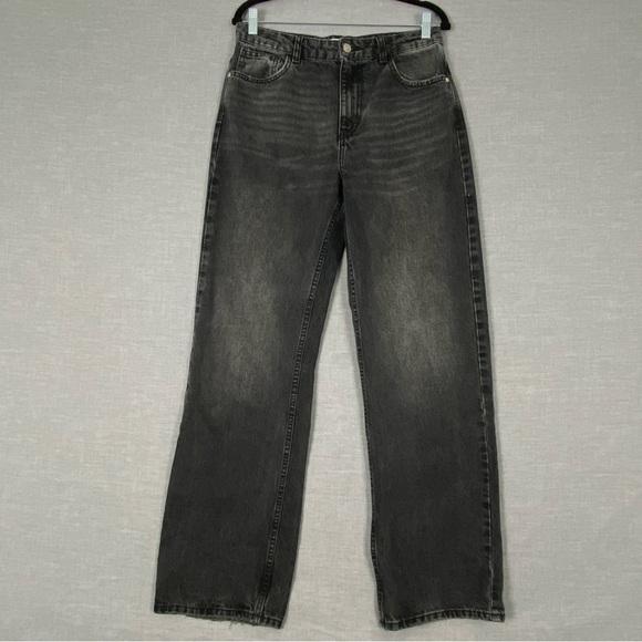 Zara Relaxed Fit High Rise Jeans Sz 8 Mom Jeans 100% cotton - Picture 1 of 12
